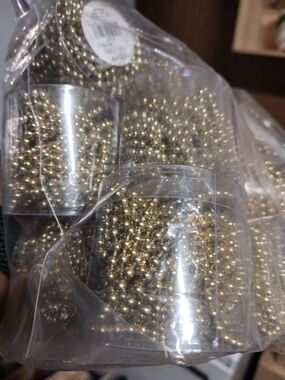 Lot Of 12 Gold Bead Garland String